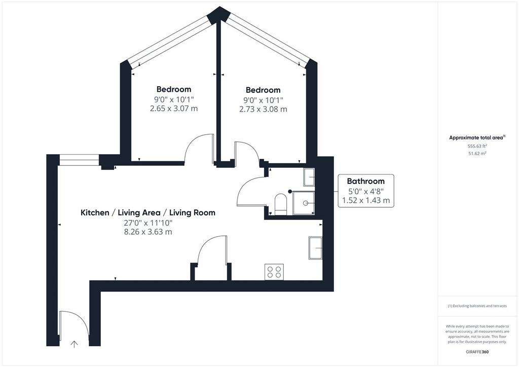 2 bedroom flat for sale - floorplan