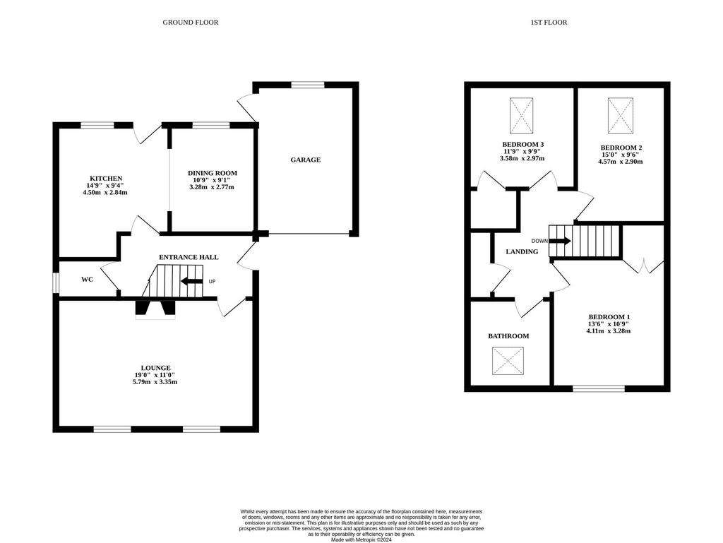 3 bedroom detached house for sale - floorplan