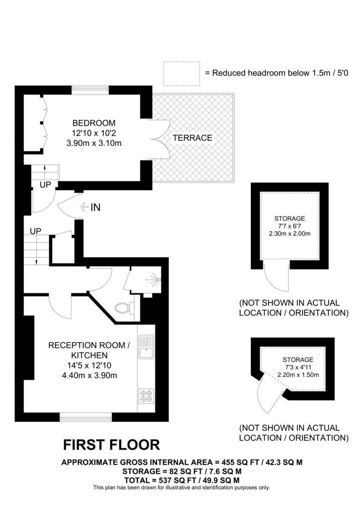 1 bedroom flat to rent - floorplan