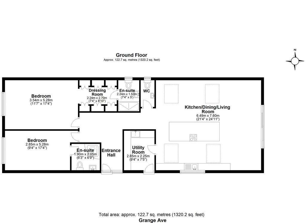 2 bedroom detached house for sale - floorplan