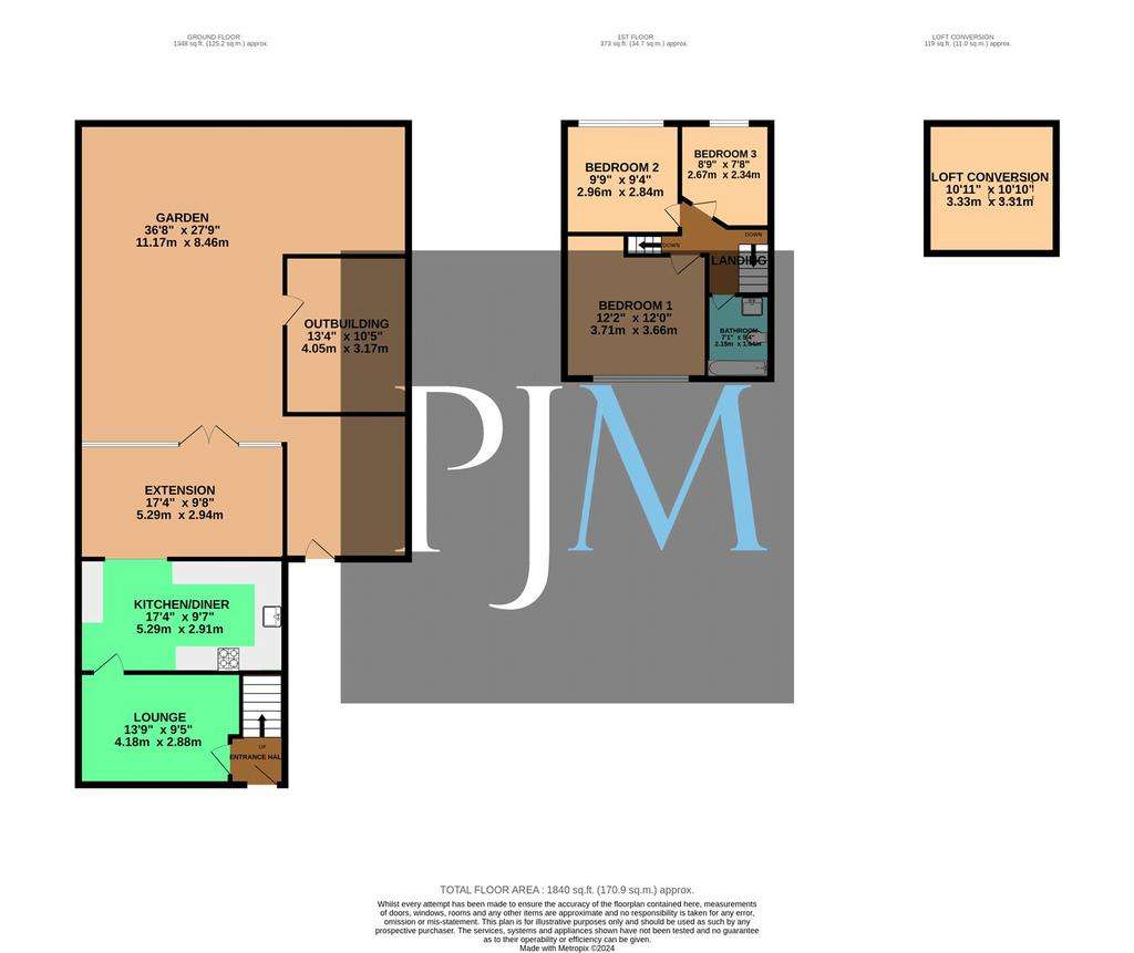 3 bedroom semi-detached house to rent - floorplan