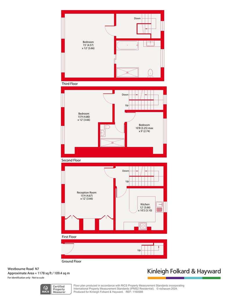 3 bedroom maisonette for sale - floorplan