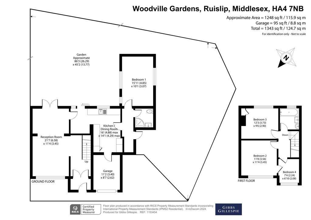 4 bedroom semi-detached house for sale - floorplan