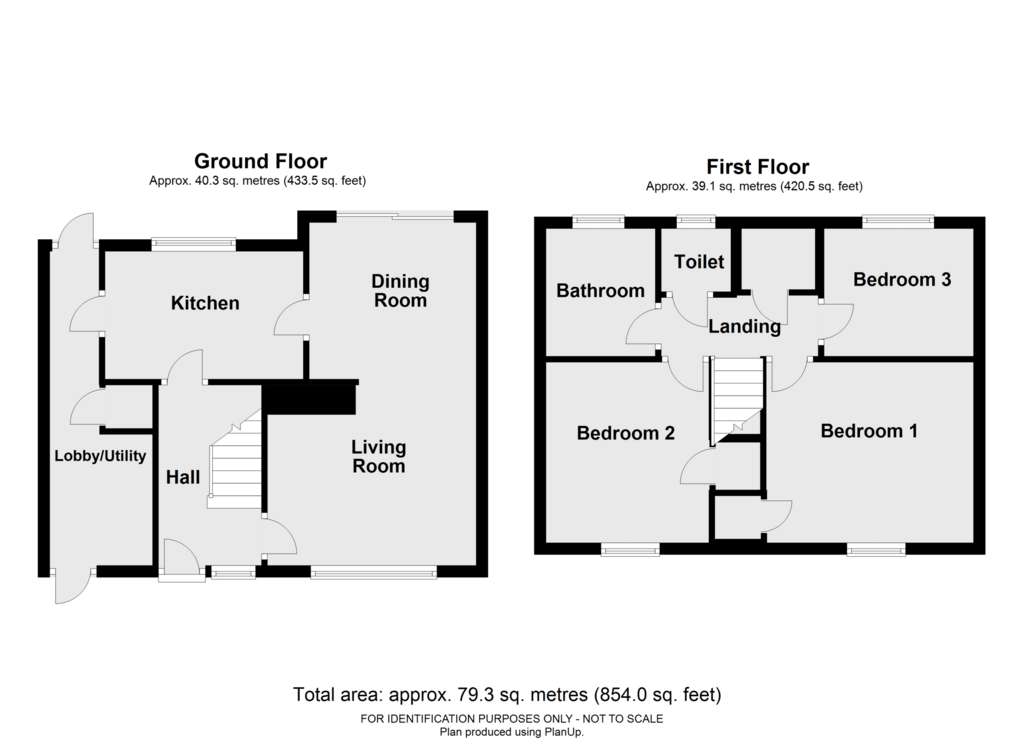 3 bedroom end of terrace house for sale - floorplan