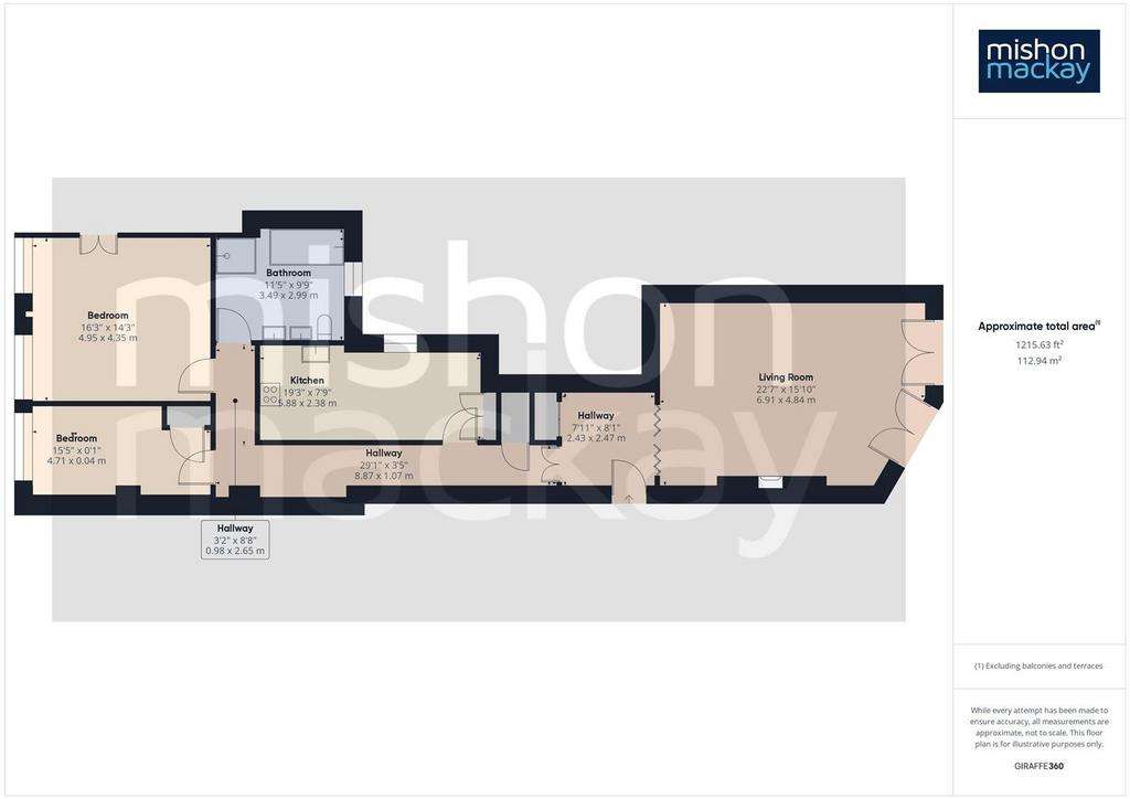 2 bedroom flat to rent - floorplan