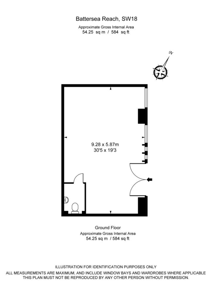 Studio flat to rent - floorplan