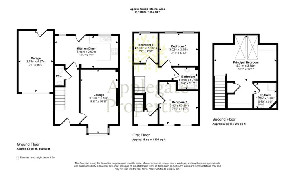 4 bedroom semi-detached house for sale - floorplan