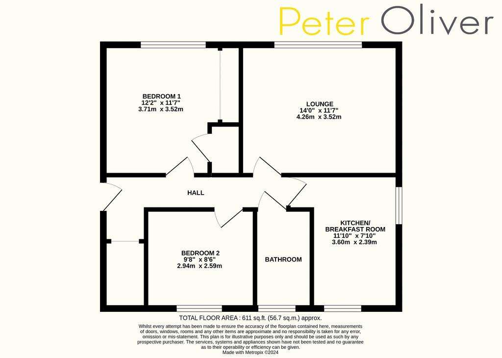 2 bedroom flat for sale - floorplan