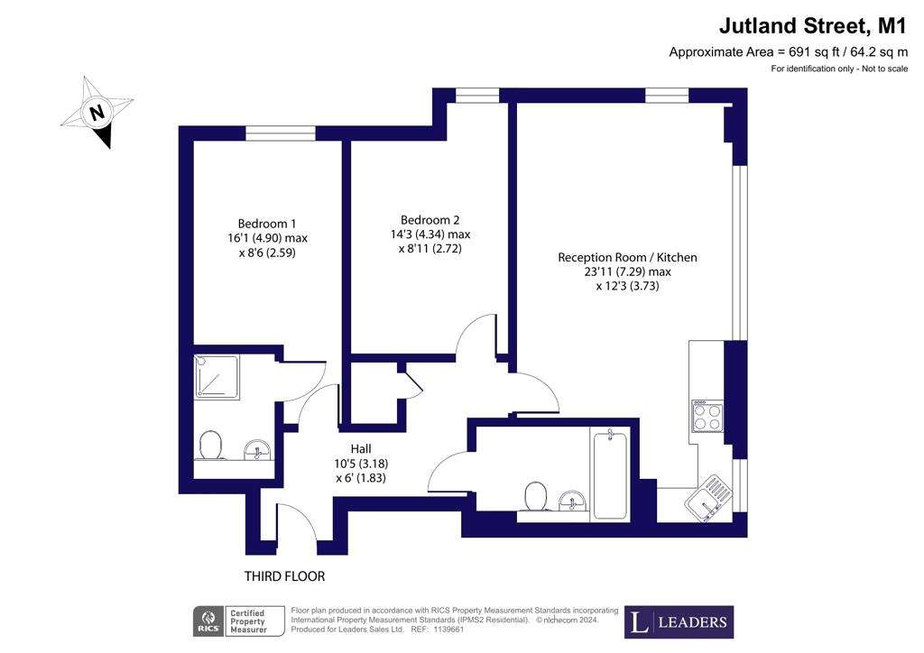 2 bedroom flat for sale - floorplan