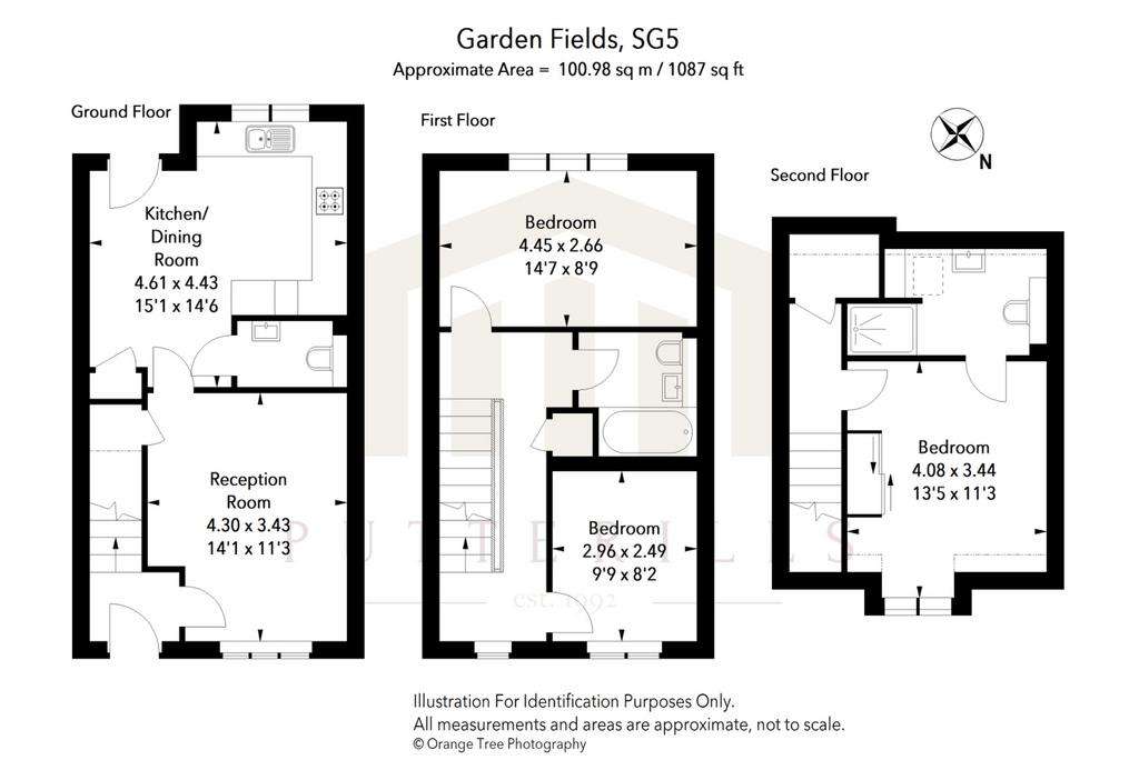 3 bedroom semi-detached house for sale - floorplan