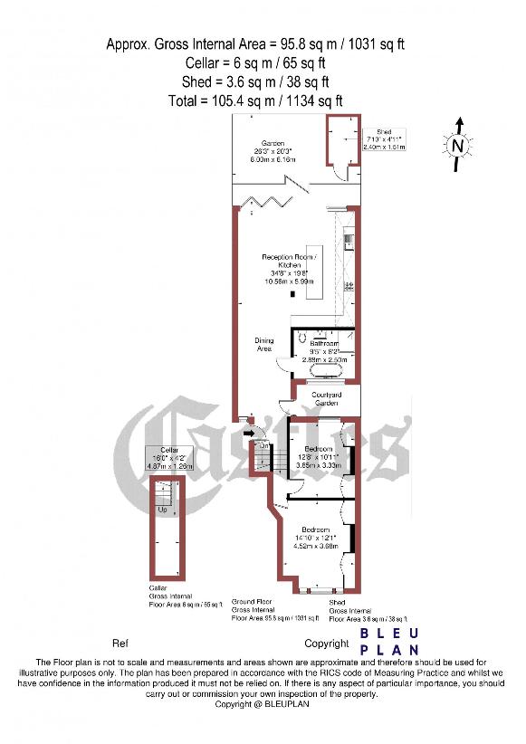 2 bedroom property for sale - floorplan