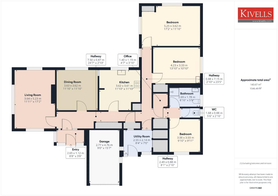 3 bedroom bungalow for sale - floorplan