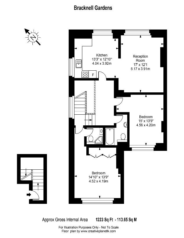 2 bedroom flat for sale - floorplan