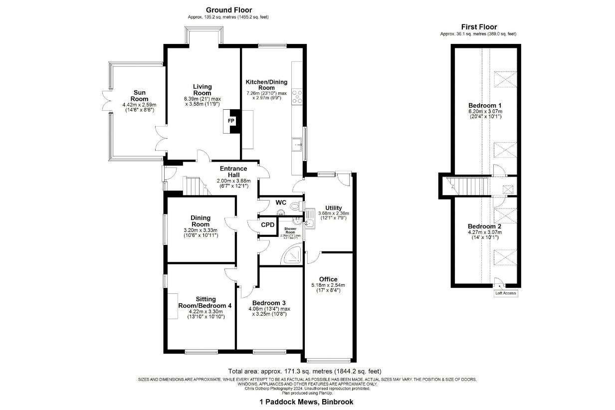 3 bedroom bungalow for sale - floorplan