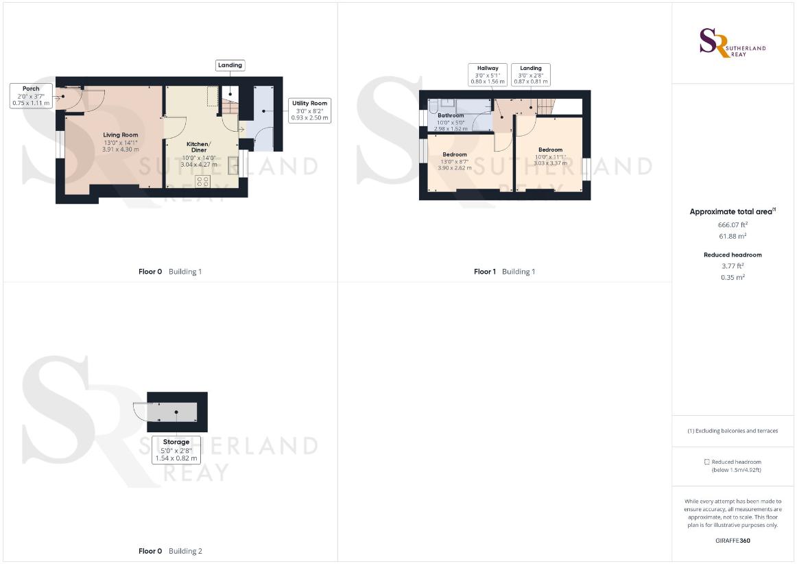 2 bedroom terraced house for sale - floorplan