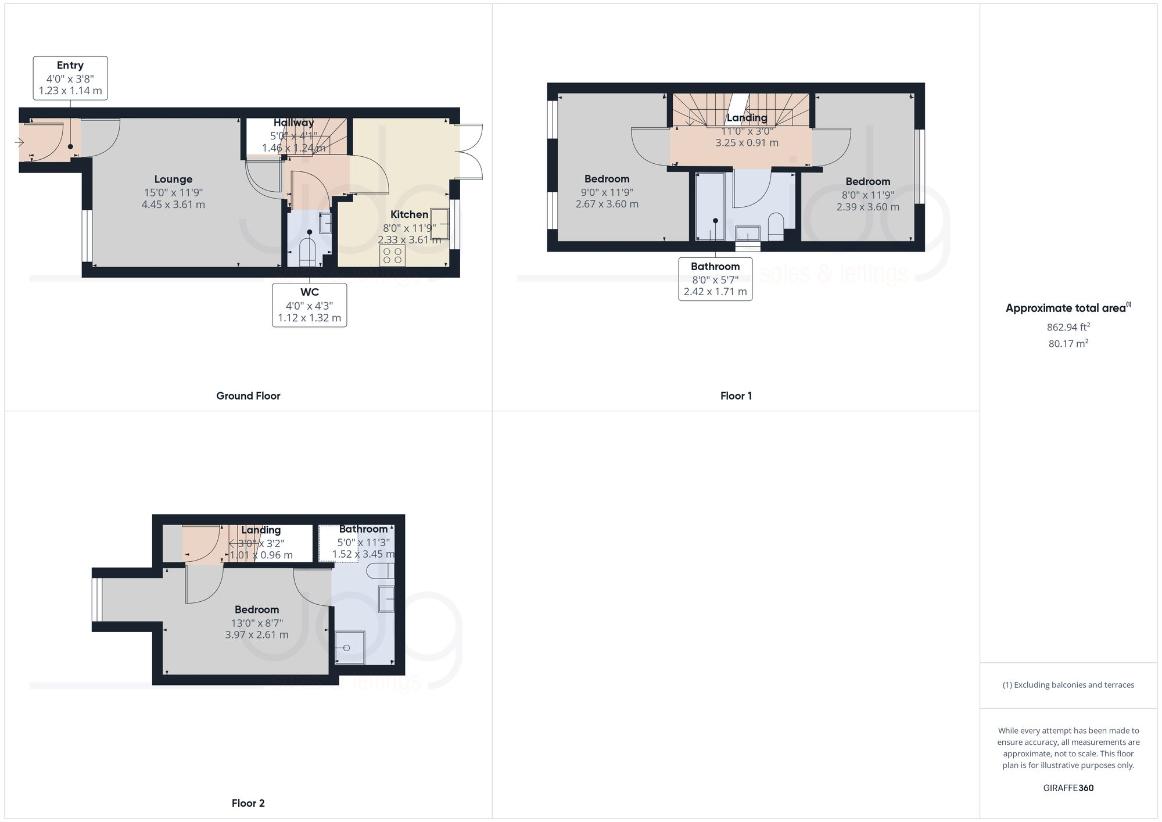 3 bedroom detached house for sale - floorplan