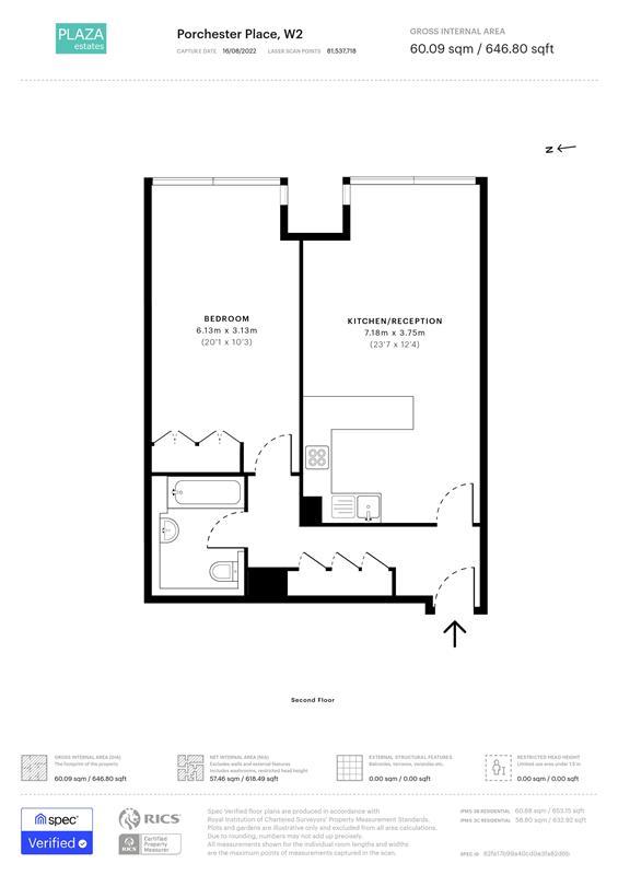 1 bedroom flat for sale - floorplan