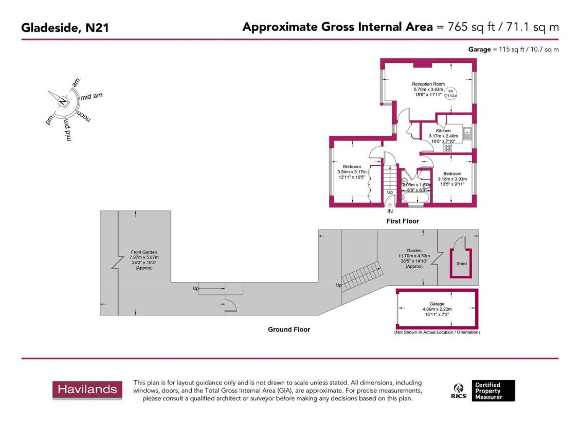 2 bedroom maisonette for sale - floorplan