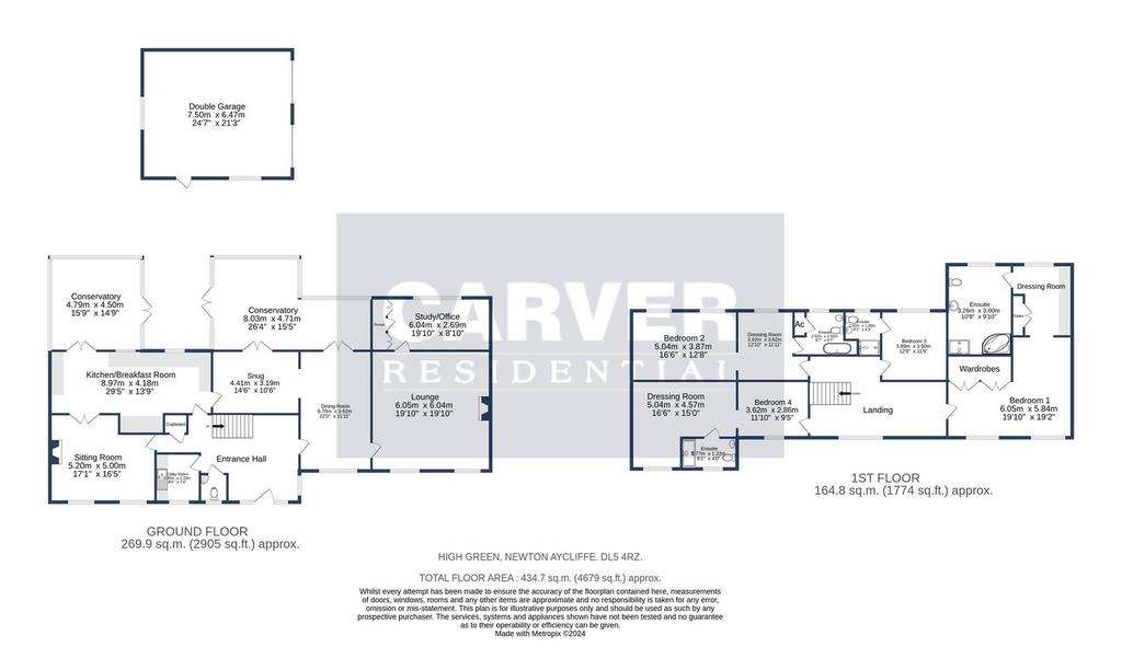 4 bedroom detached house for sale - floorplan