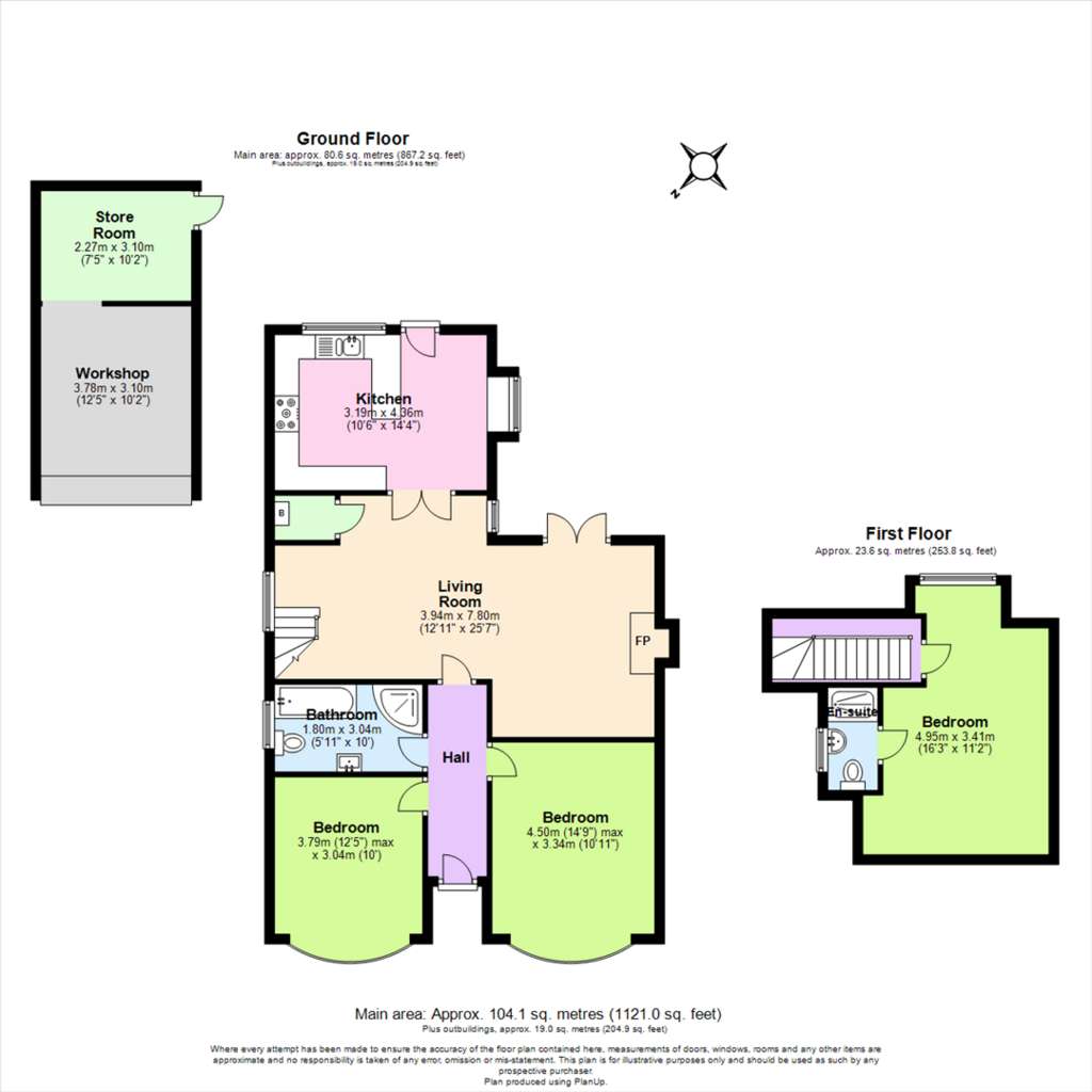 3 bedroom detached bungalow for sale - floorplan