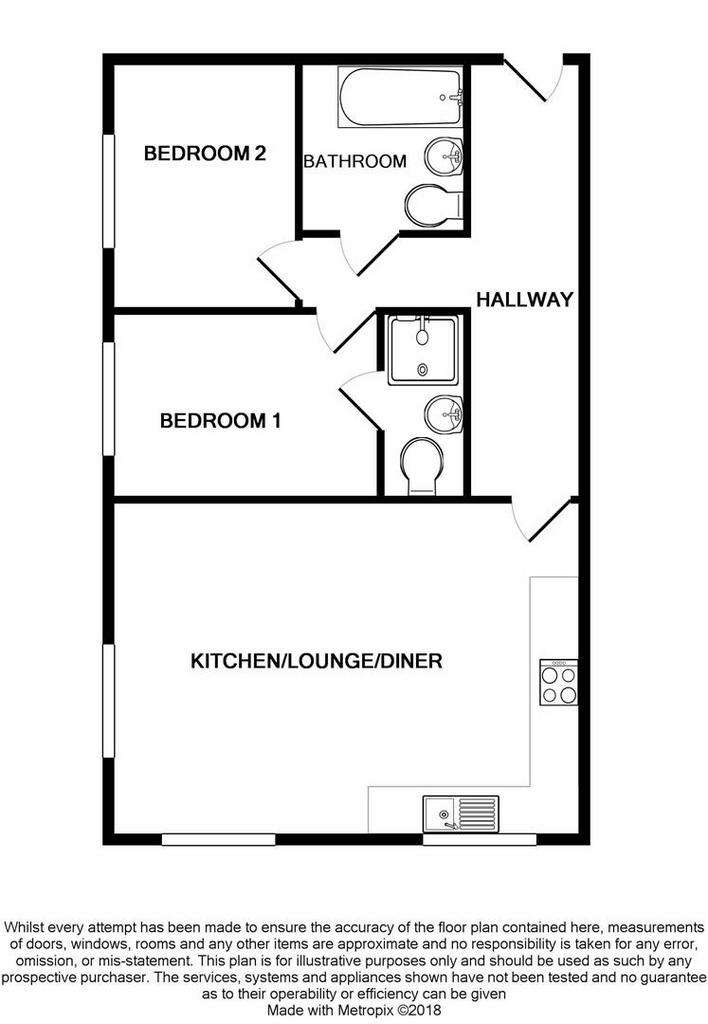 2 bedroom flat to rent - floorplan