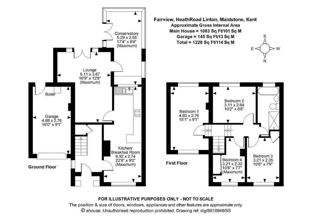 4 bedroom semi-detached house for sale - floorplan