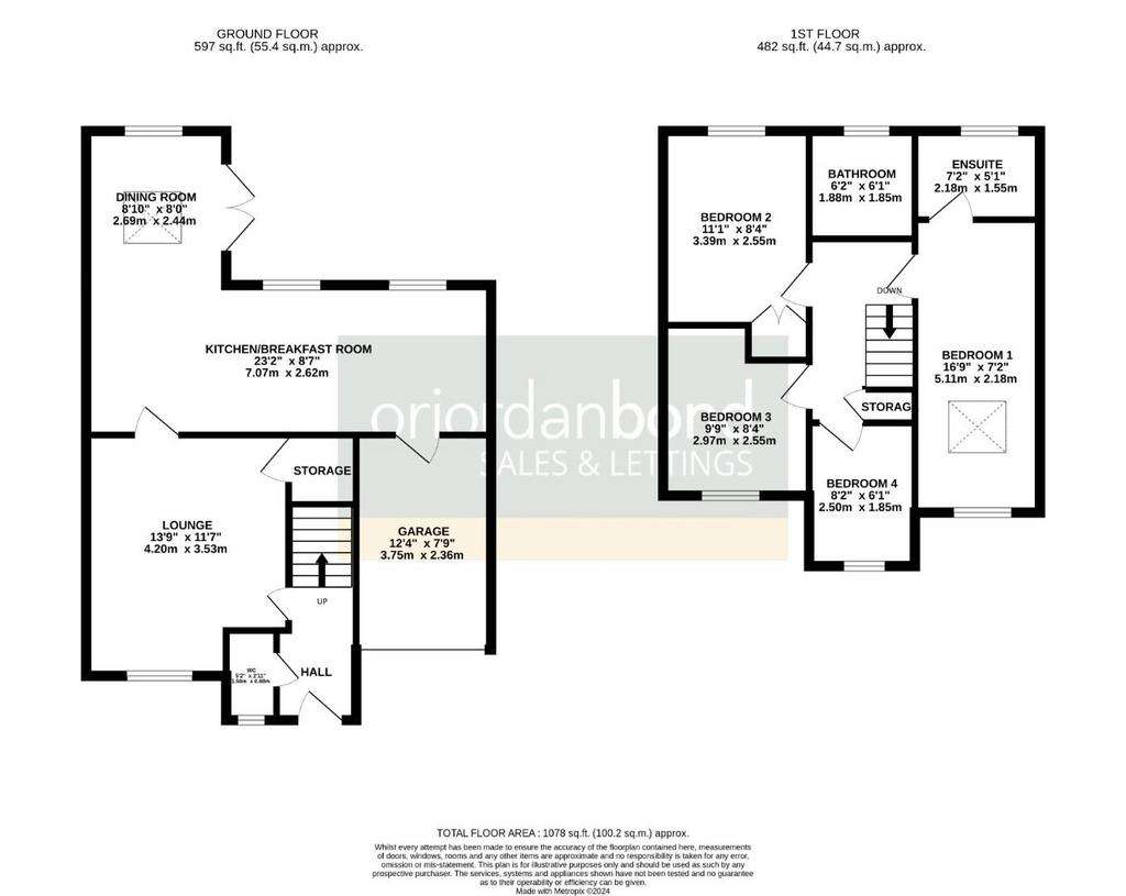 4 bedroom semi-detached house for sale - floorplan