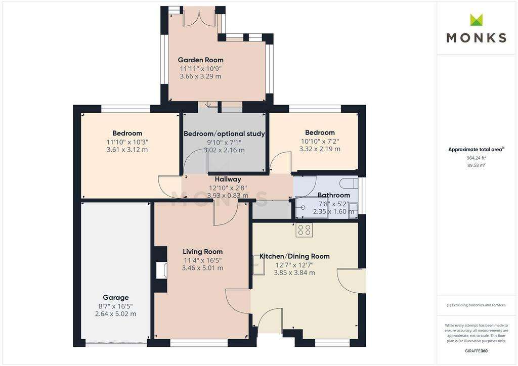 3 bedroom detached bungalow for sale - floorplan