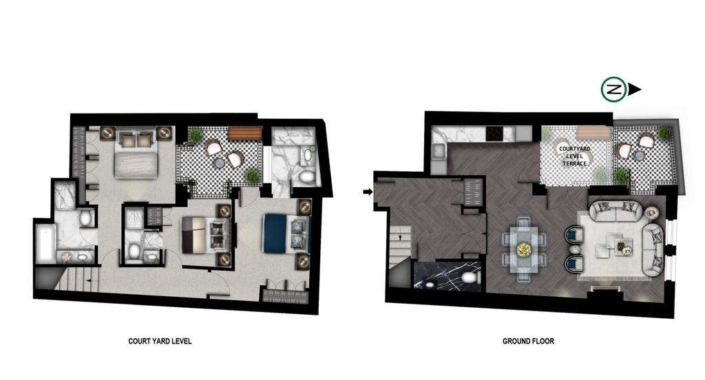 3 bedroom duplex apartment to rent - floorplan