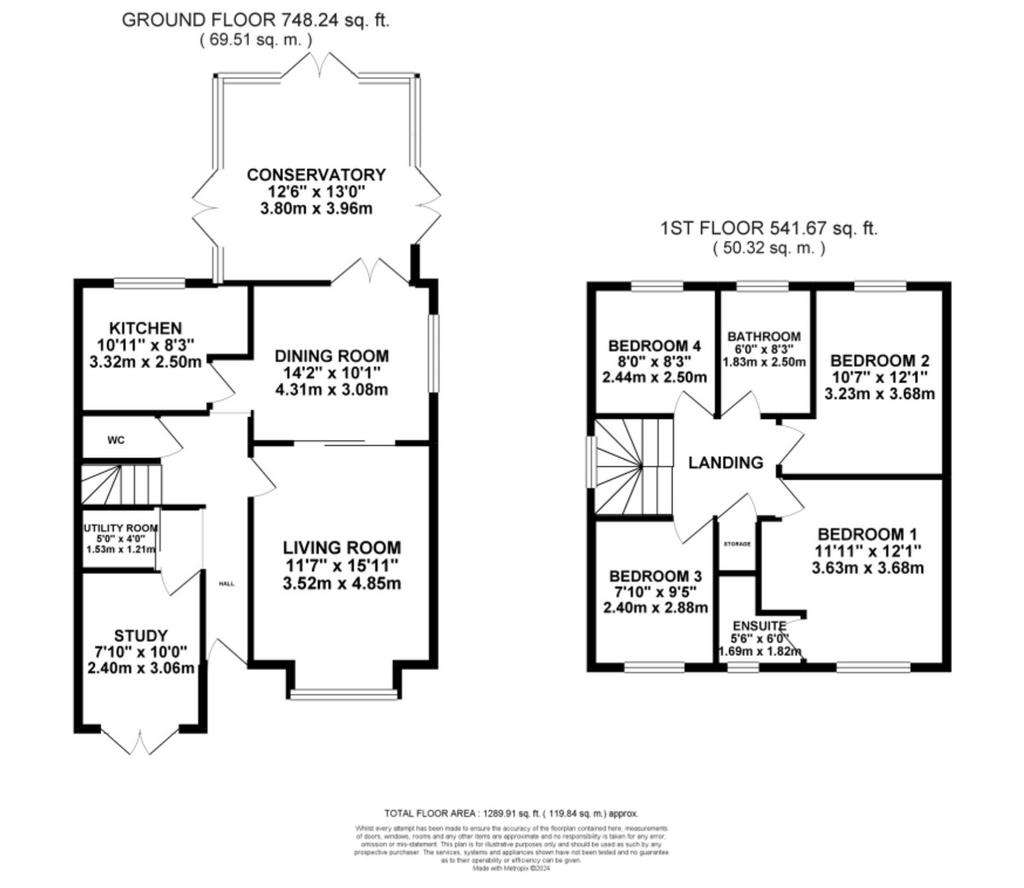 4 bedroom detached house for sale - floorplan