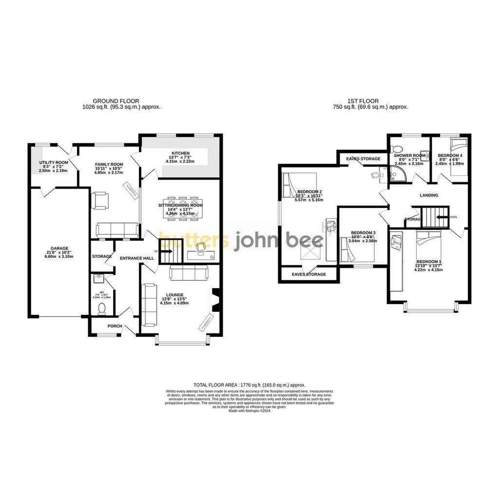 4 bedroom semi-detached house for sale - floorplan