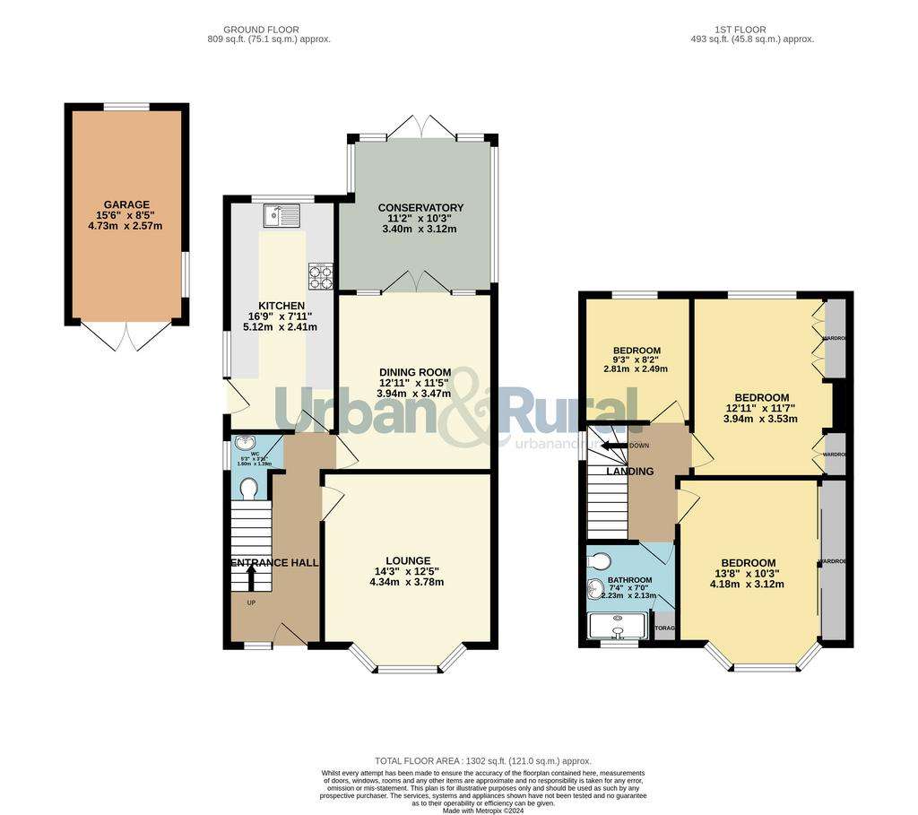 3 bedroom semi-detached house for sale - floorplan