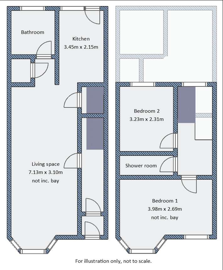 2 bedroom terraced house for sale - floorplan