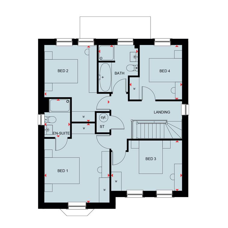 4 bedroom detached house for sale - floorplan