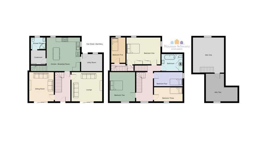 5 bedroom end of terrace house for sale - floorplan