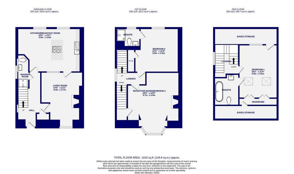 3 bedroom cottage for sale - floorplan