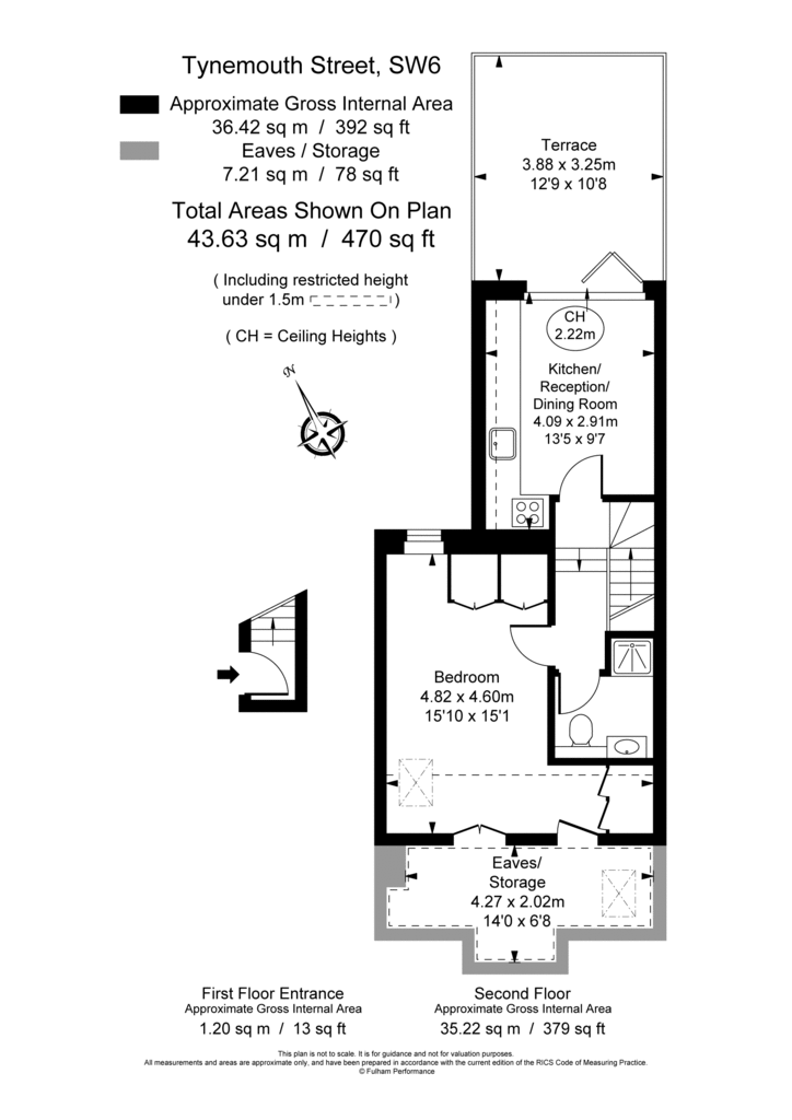 1 bedroom flat for sale - floorplan