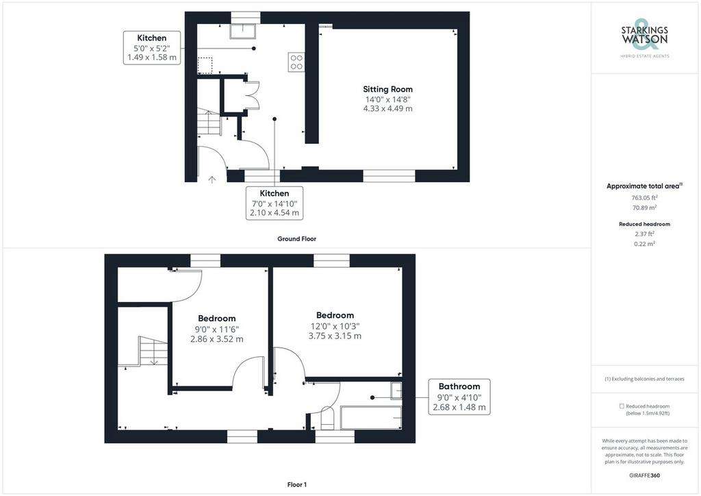 2 bedroom terraced house for sale - floorplan