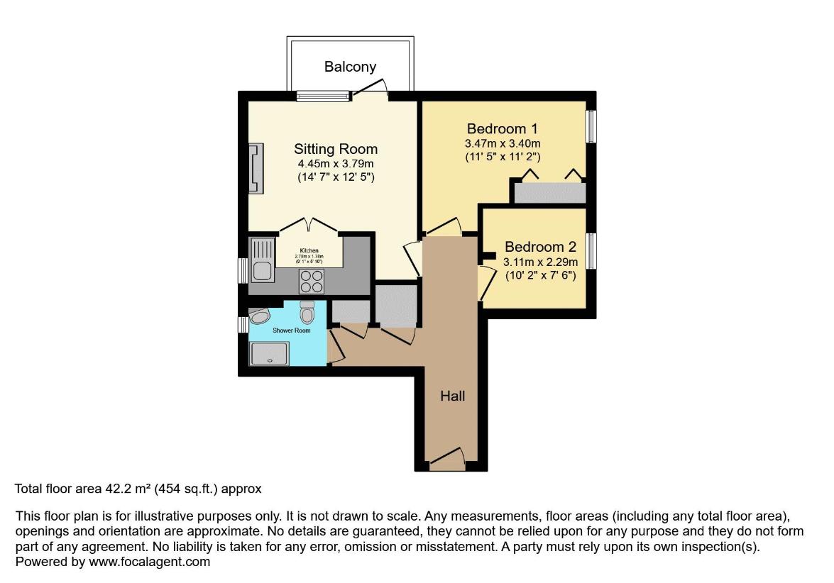 2 bedroom flat for sale - floorplan