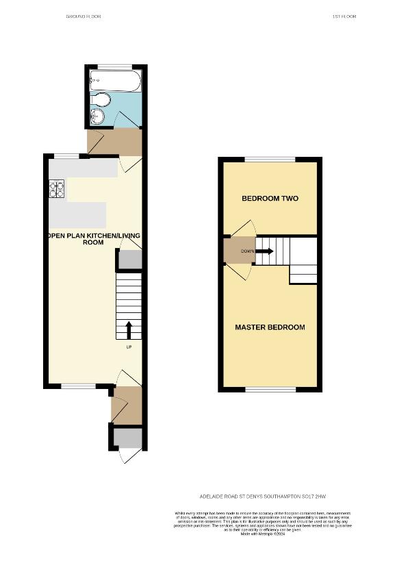 2 bedroom terraced house for sale - floorplan