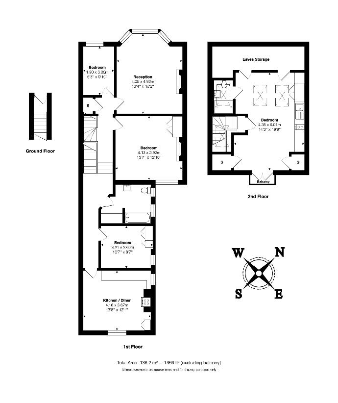 4 bedroom flat for sale - floorplan