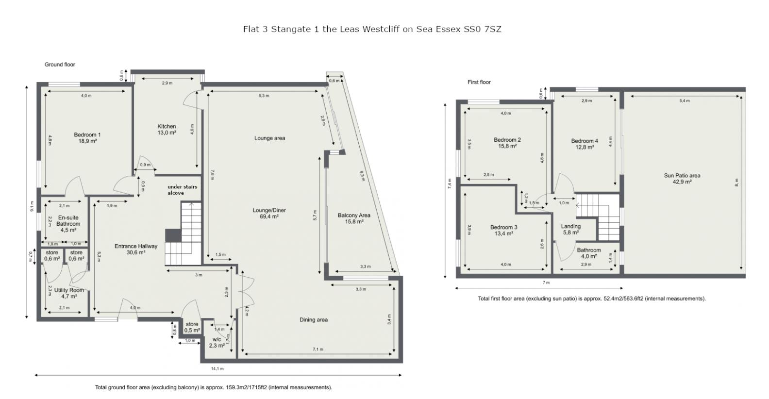 4 bedroom flat for sale - floorplan