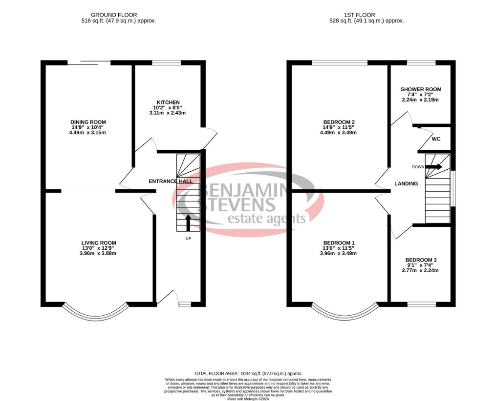 3 bedroom detached house for sale - floorplan