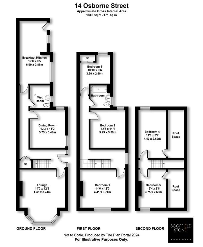 5 bedroom semi-detached house for sale - floorplan