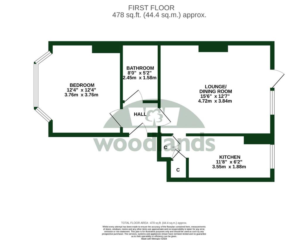 1 bedroom flat for sale - floorplan