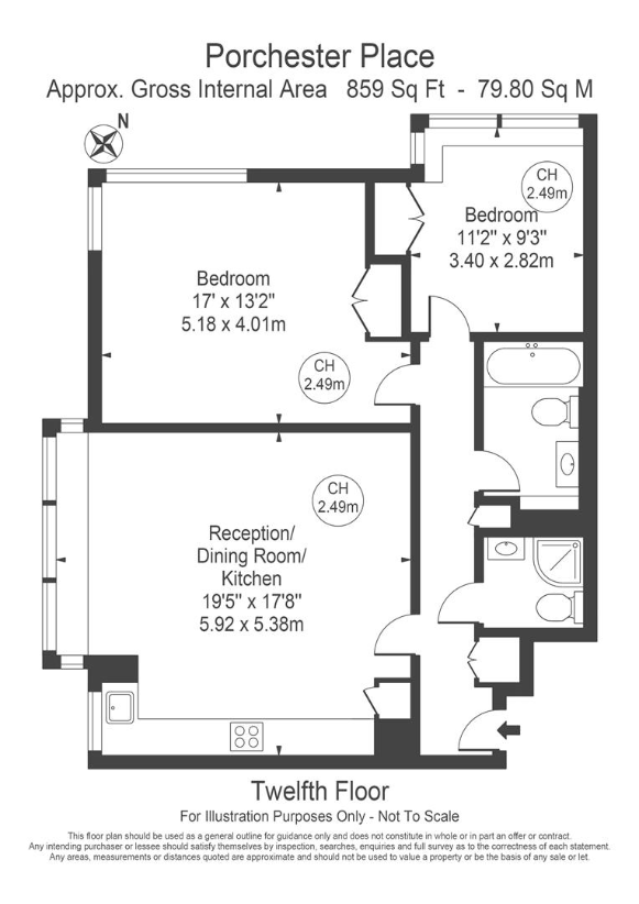 2 bedroom flat for sale - floorplan