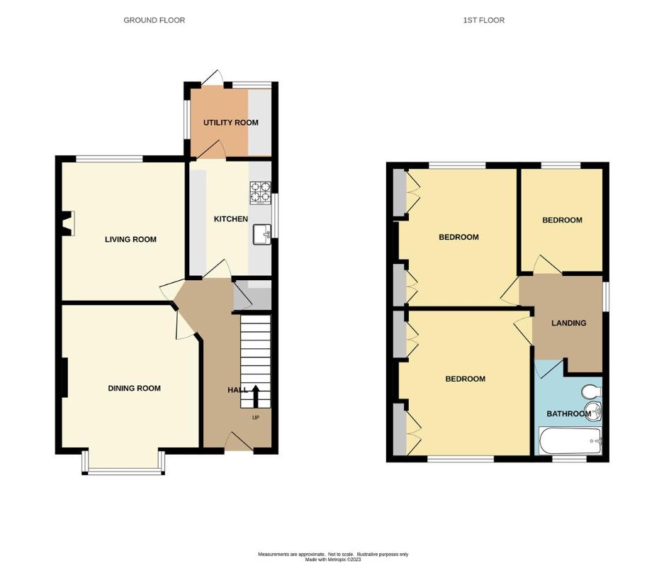 3 bedroom semi-detached house for sale - floorplan