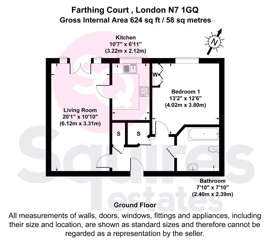 1 bedroom property for sale - floorplan