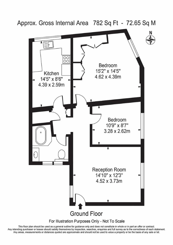 2 bedroom flat for sale - floorplan