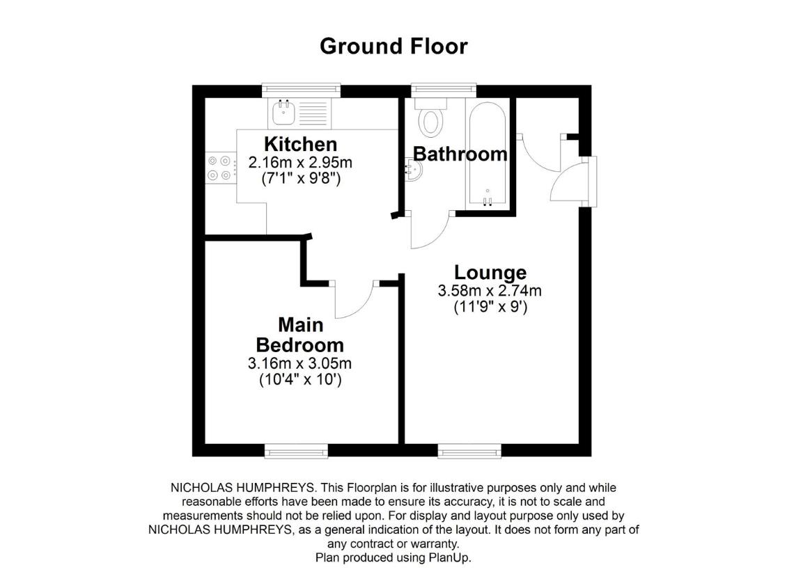 1 bedroom flat for sale - floorplan